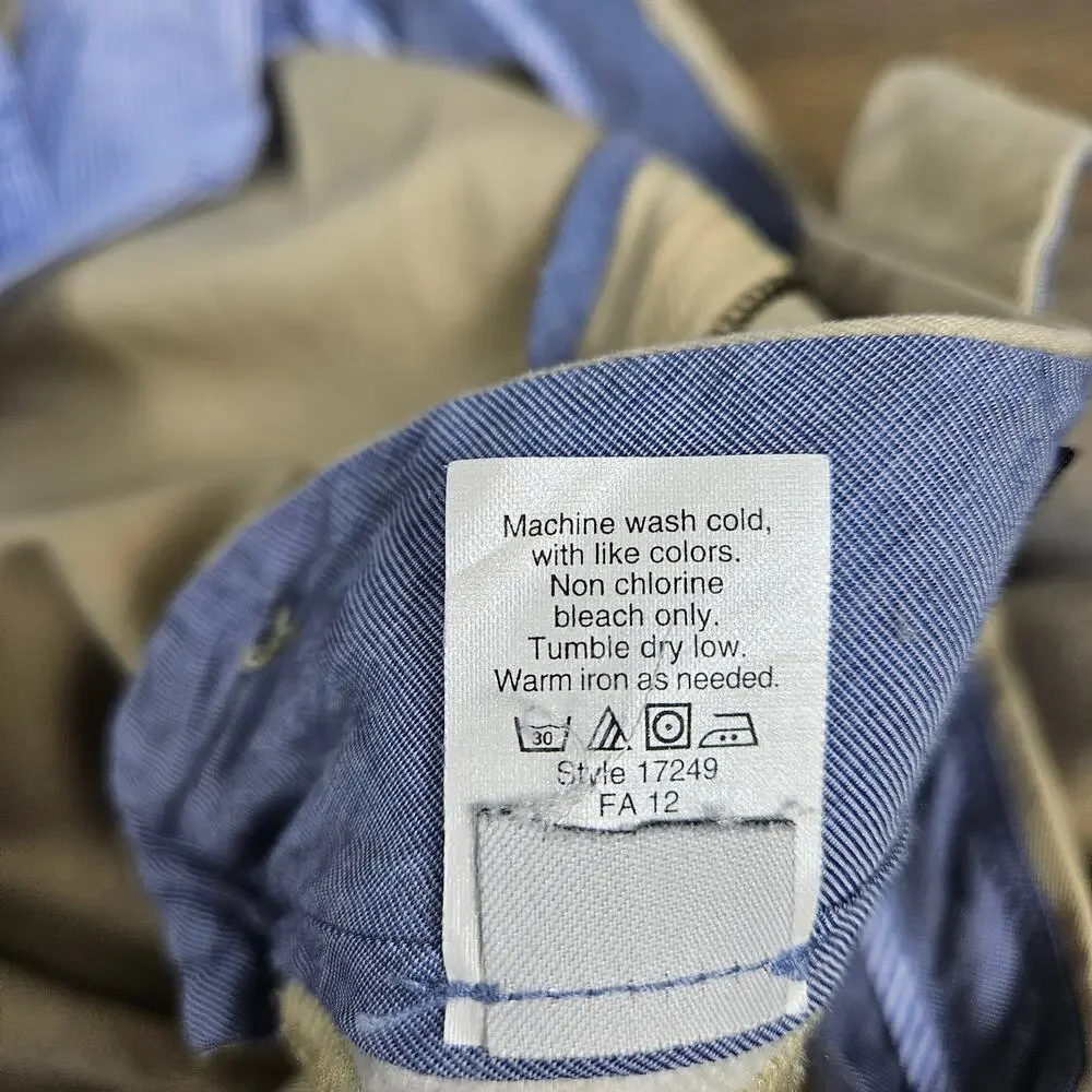 J.Crew Mens Classic Fit Khaki Cotton Chinos‎ Pants 36x30.5 Straight Tag 38x32
